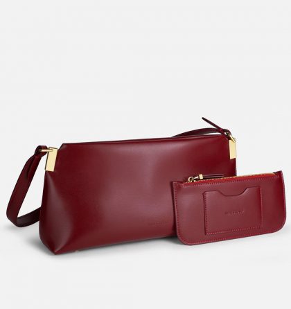 Geanta dama Aurora baguette burgundy